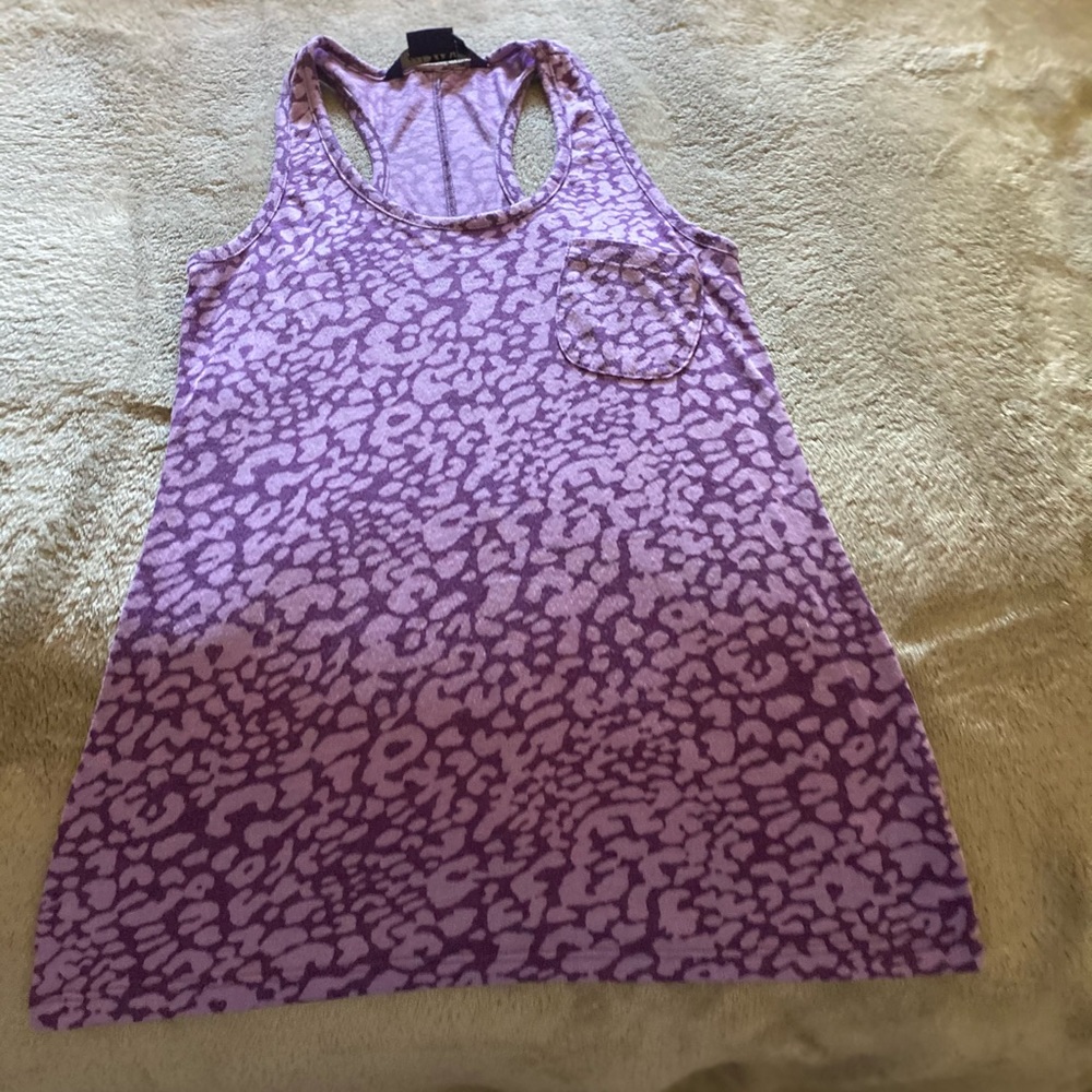 🟣Purple cheetah print tank top🟣
